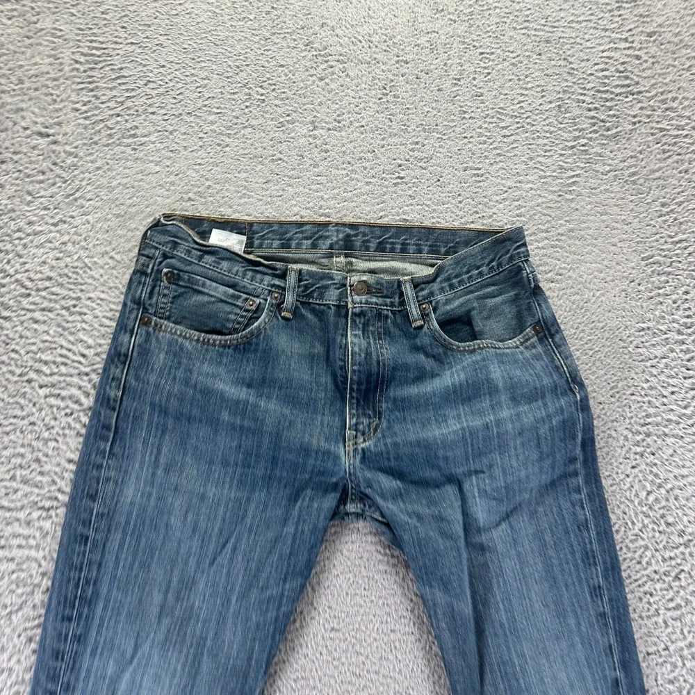 Levi's 527 Jeans Men 34x32 Blue Cotton Denim Bootcut Leg Slim Fit Workwear Faded